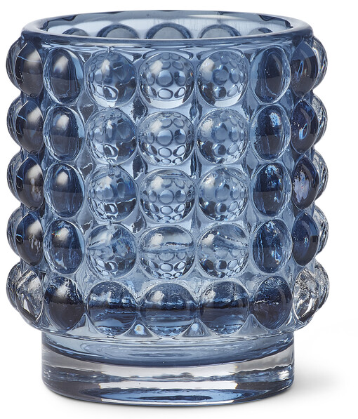 Crystal - Ljuslykta, H 8 cm - Blå