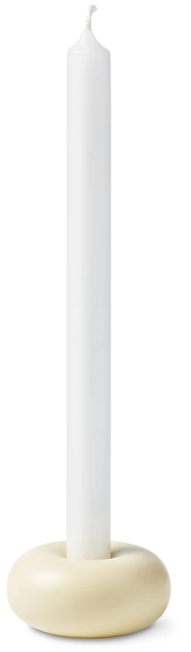 Donut - Ljusstake, H 3,5 cm - Gul
