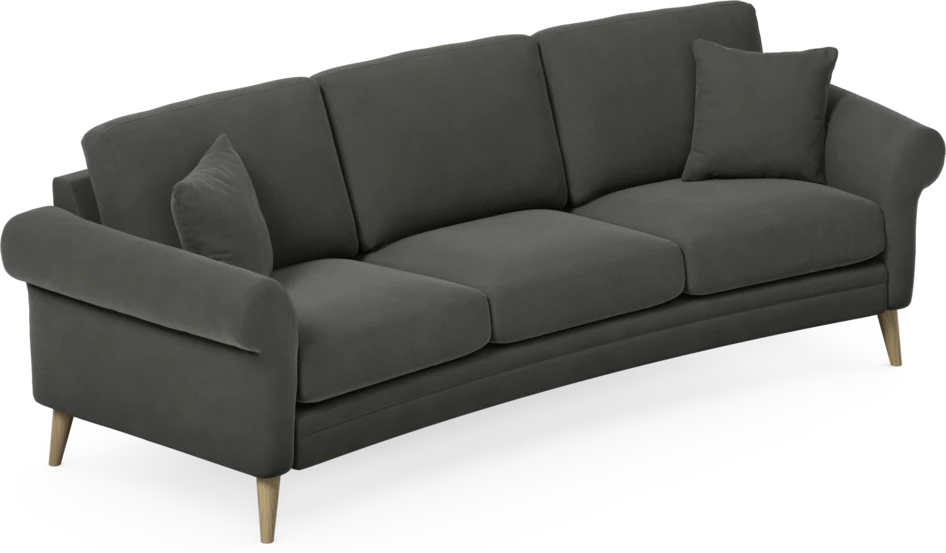 Eden - 3-sits soffa svängd - Grå