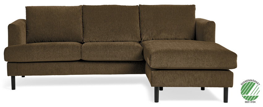 Maison - 3-sits soffa med schälong höger - Brun