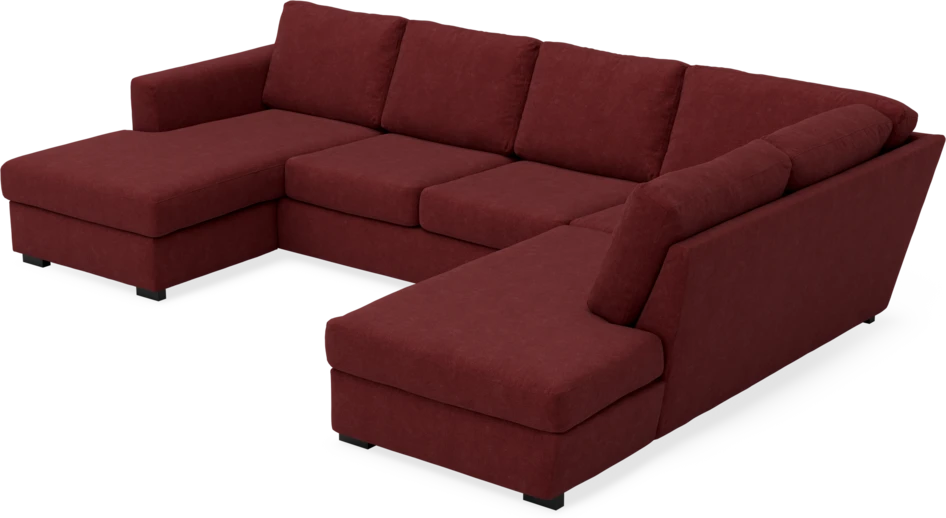 Friday - 3-sits soffa med schäslong vänster och divan höger - Rosa