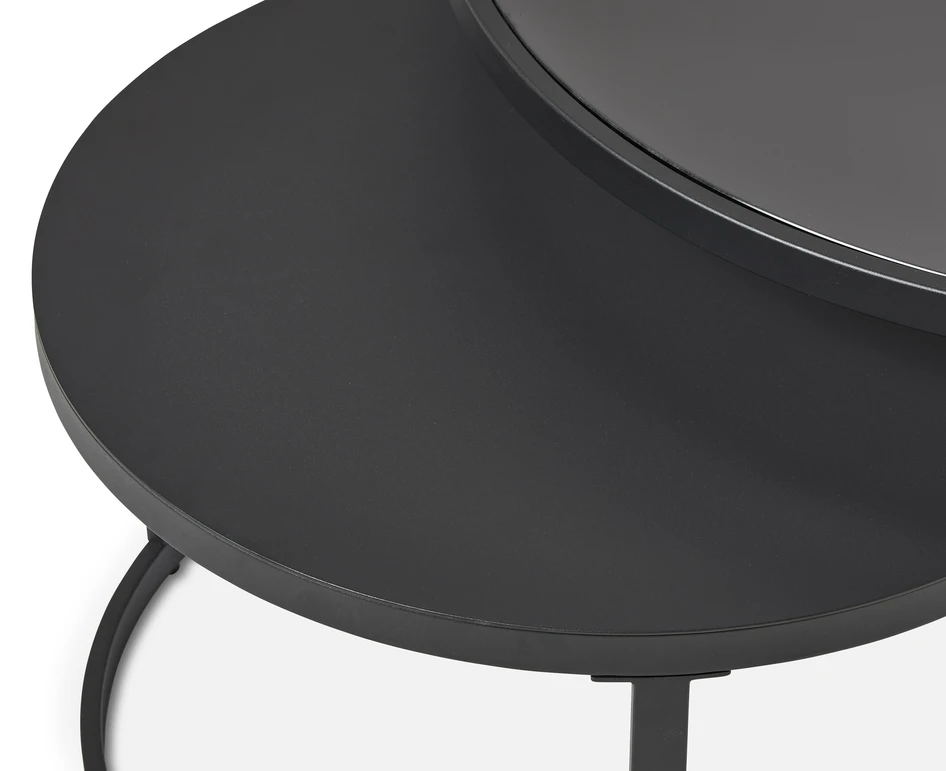 Noelle - Satsbord, Ø 80 H 45 ,Ø 60 H 35 cm - Svart