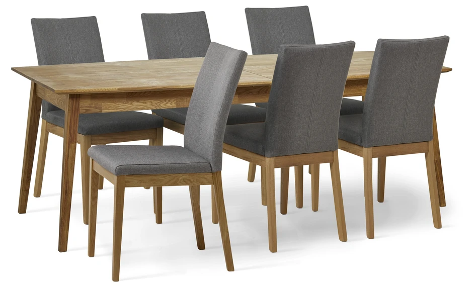 Ekerö - Matgrupp med 6 stolar Duvnäs - Beige