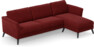 Bridge - 3-sits soffa med schäslong höger - Röd
