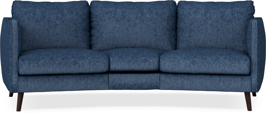 Madison - 3-sits soffa svängd, 70 cm - Blå