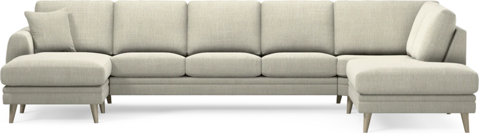 Eden - 3-sits soffa med schäslong vänster och divan höger - Beige