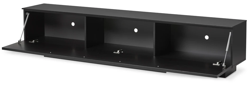 Infinity - Tv-bänk, 210x33x35-45 cm - Svart