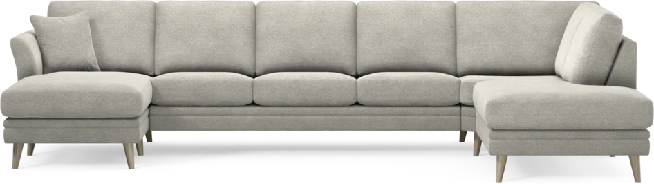 Eden - 3-sits soffa med schäslong vänster och divan höger - Grå