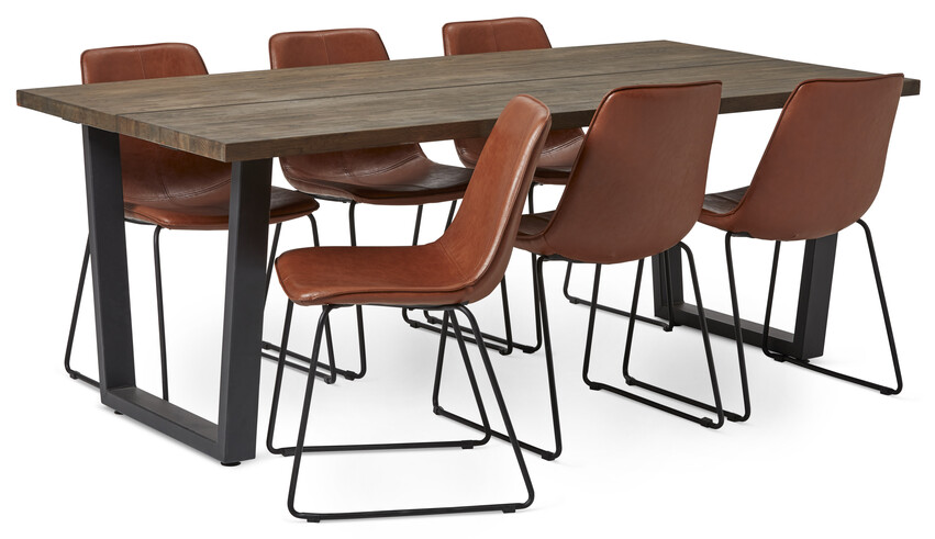 Chatham - Matgrupp med 6 stolar Menton - Orange