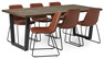 Chatham - Matgrupp med 6 stolar Menton - Orange
