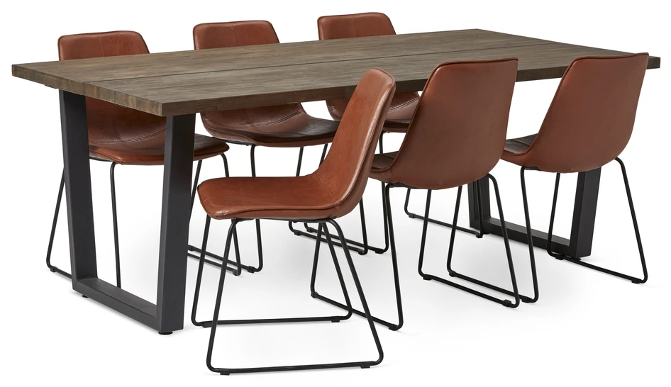 Chatham - Matgrupp med 6 stolar Menton - Orange