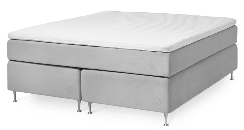 Cape Farewell Exclusive - Kontinentalsäng, dubbelsäng med bäddmadrass Fiord Soft - Grå