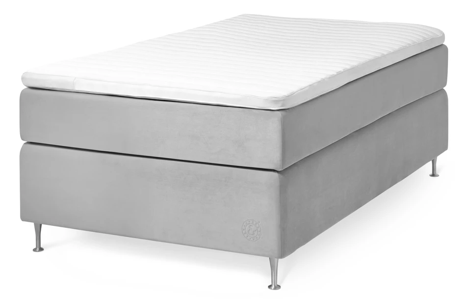 Cape Farewell Exclusive - Kontinentalsäng, enkelsäng med bäddmadrass Fiord Soft - Grå