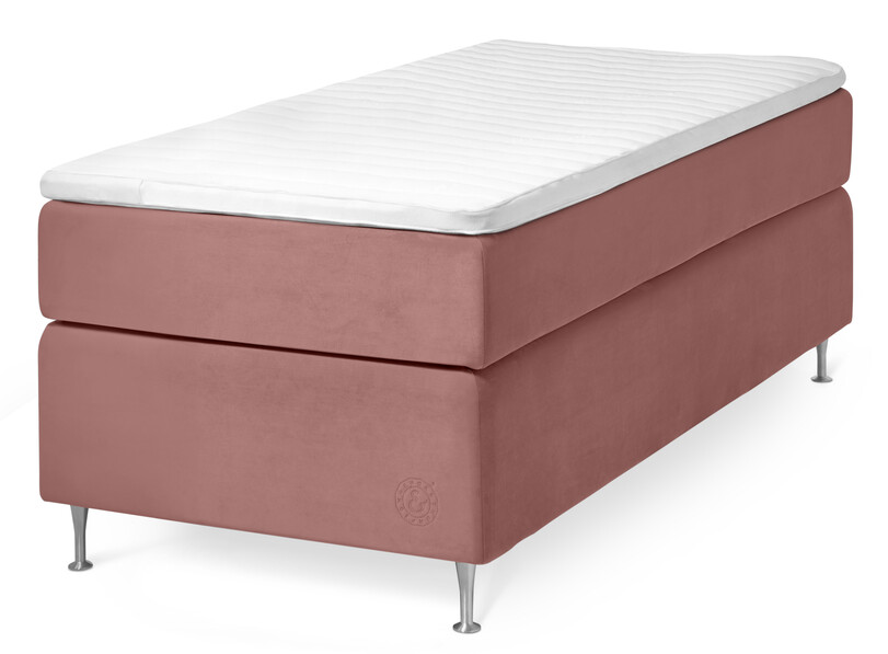 Cape Farewell Exclusive - Kontinentalsäng, enkelsäng med bäddmadrass Fiord Soft - Rosa