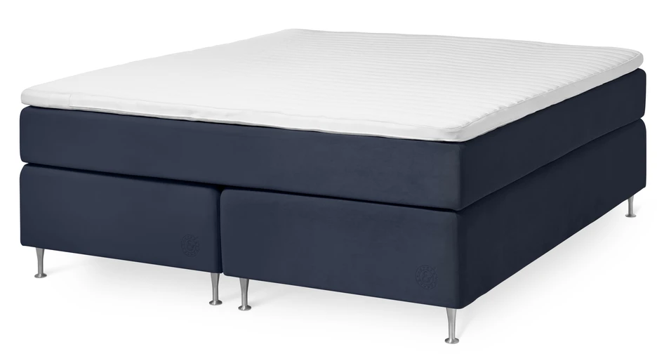 Cape Farewell Exclusive - Kontinentalsäng, dubbelsäng med bäddmadrass Fiord Soft - Blå