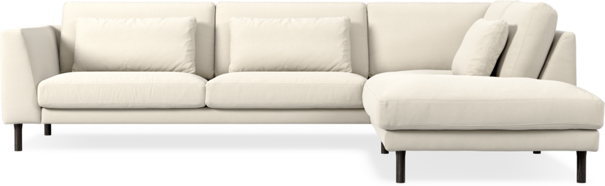 Willow - 3-sits soffa med divan höger, fast klädsel - Beige