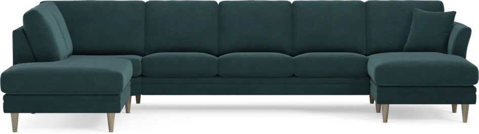 Eden - 3-sits soffa med divan vänster och schäslong höger - Blå