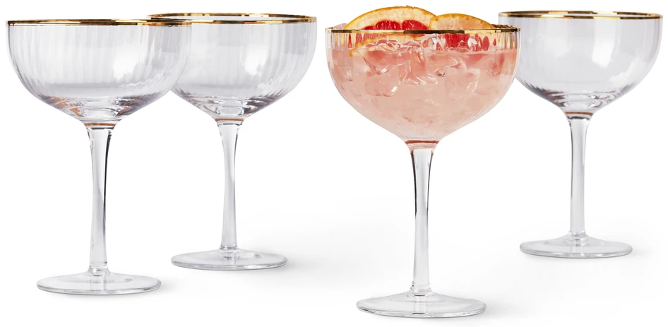 Palermo - Champagneglas Coupe, 4-pack, 31 cl - Vit