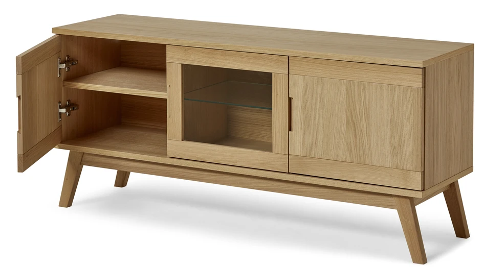 Vilgot - Tv-bänk, B 132 cm - Brun