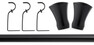 Candela - Gardinstångset, 120-210 cm - Svart