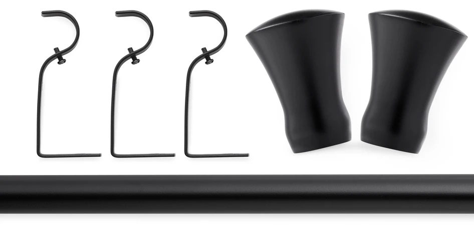 Candela - Gardinstångset, 160-310 cm - Svart