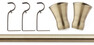 Candela - Gardinstångset, 120-210 cm - Gul