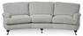 Oxford Delux - 3-sits soffa svängd, fast klädsel - Vit