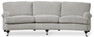 Oxford Delux - 3-sits soffa svängd, fast klädsel - Vit