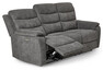 Lazy - 3-sits soffa, el-recliner - Grå