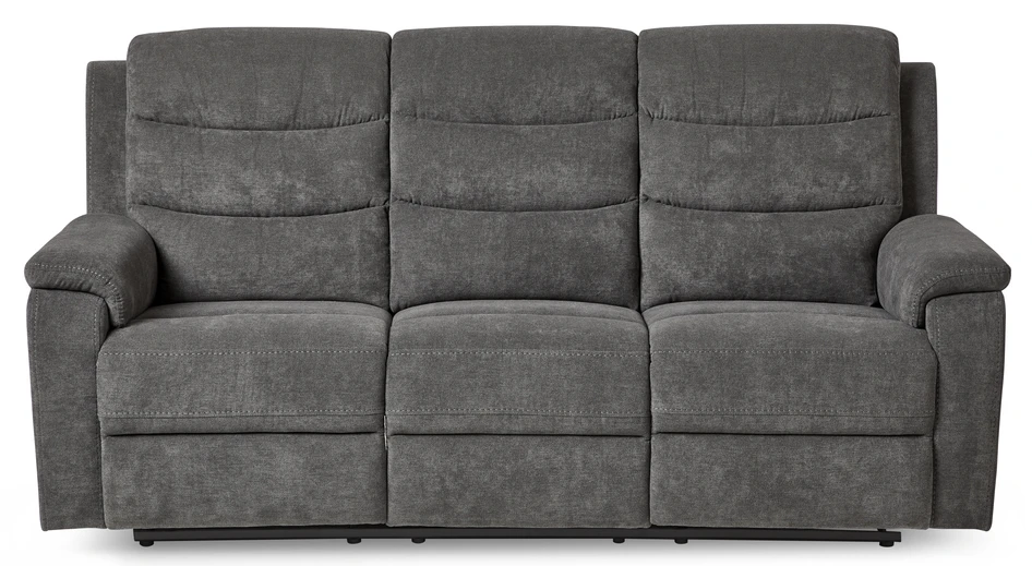 Lazy - 3-sits soffa, el-recliner - Grå