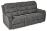 Lazy - 3-sits soffa, el-recliner - Grå