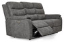 Lazy - 3-sits soffa, el-recliner - Grå