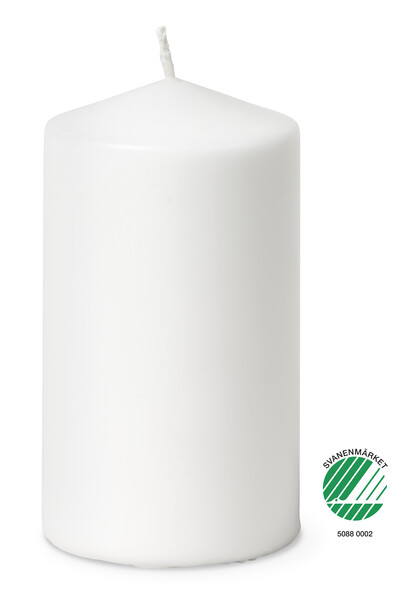 Glänsa - Blockljus, Ø 7, H 12 cm, brinntid 27 h - Vit
