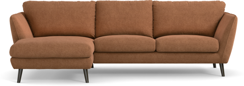 Madison Lux - 2-sits soffa med schäslong vänster - Orange