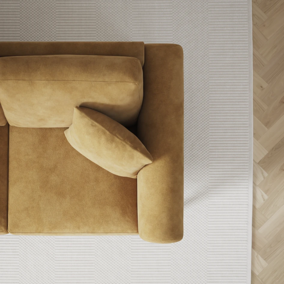 Eden - 2,5-sits soffa - Gul