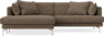 Harper - 4-sits med schäslong XL vänster - Brun