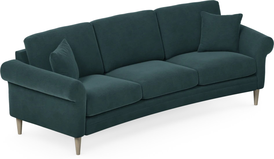 Eden - 3-sits soffa svängd - Blå