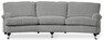 Oxford Delux - 3-sits soffa svängd, fast klädsel - Grå