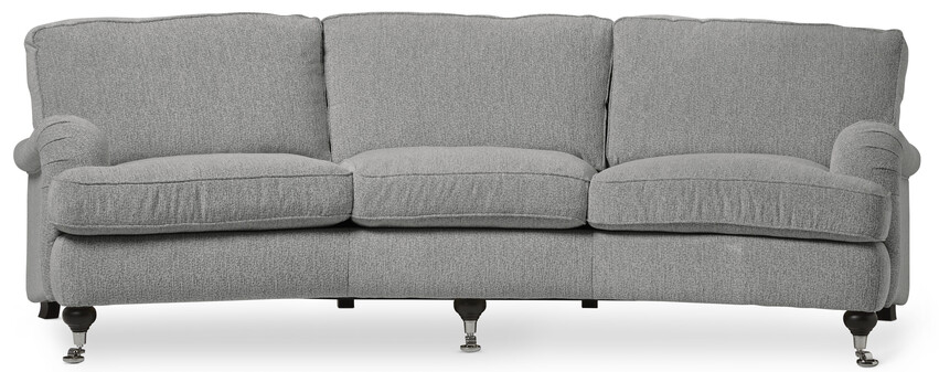 Oxford Delux - 3-sits soffa svängd, fast klädsel - Grå