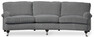 Oxford - 3-sits soffa svängd, fast klädsel - Grå
