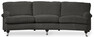 Oxford - 3-sits soffa svängd, fast klädsel - Grå