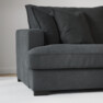 Mila - 3-sits soffa med divan höger, hel dyna - Grå