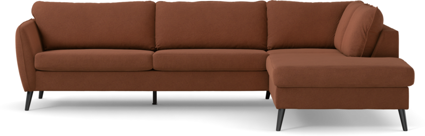 County - 2,5-sits soffa med divan höger - Orange