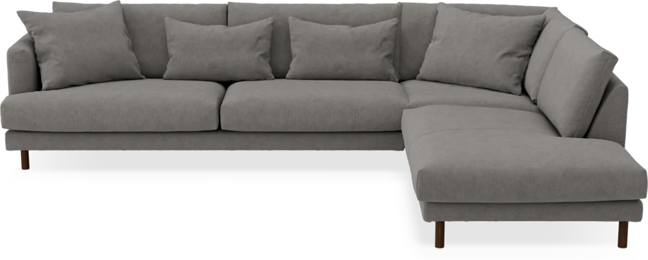 Harper - 3-sits soffa med divan höger - Grå