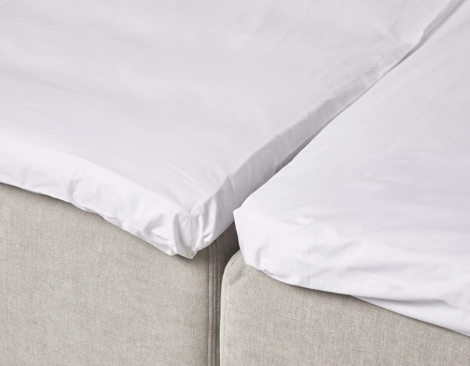 Julienne Vip - Kuvertlakan till ställbar säng i bomullspercale, 180x200 cm - Vit