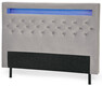 New York LED - Sänggavel, 90-210 cm - Grå