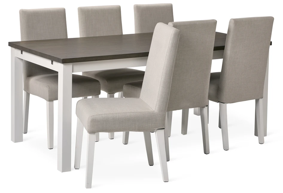 Karlshamn - Matgrupp med 6 stolar Ingarö - Vit