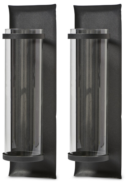 Eve - Ljushållare, 2-pack, H 47 cm - Svart