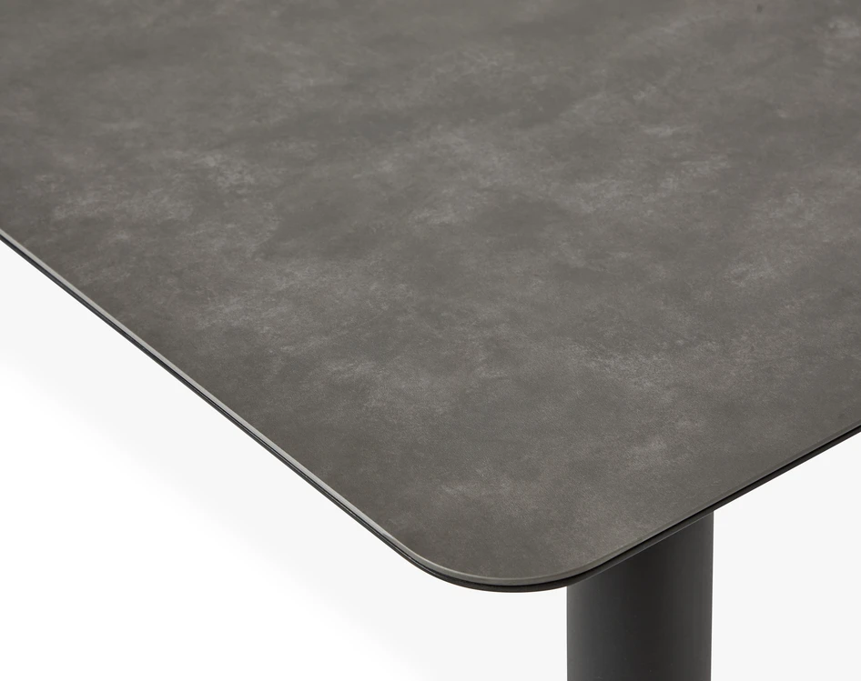 Edge - Matgrupp med 6 stolar Menton - Svart