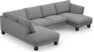 Madison Lux - 2-sits soffa med divan vänster och schäslong höger - Grå